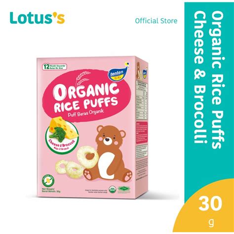 Tenten Organic Rice Puffs Cheese Broccolli 30g Shopee Malaysia