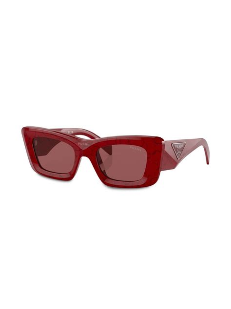 Prada Eyewear Square Frame Logo Sunglasses Farfetch