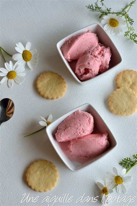 Glace La Fraise Et Au Yaourt La Grecque Une Aiguille Dans L Potage