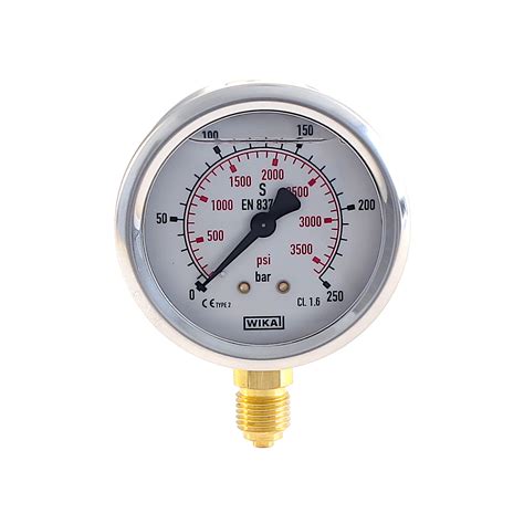 Wika Glycerin Manometer Ua Senkrecht Crni Ms G Mm