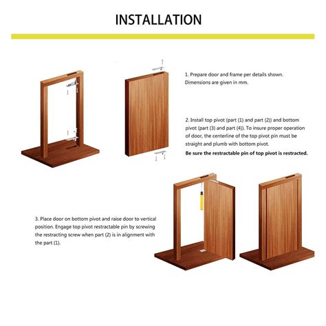 Tambee Door Pivot Hinge Heavy Duty Hidden Bookcase Hinges Secret Door