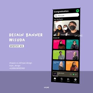 Jual Custom Banner Sidang Wisuda Spotify Design Banner Spotify Xbanner