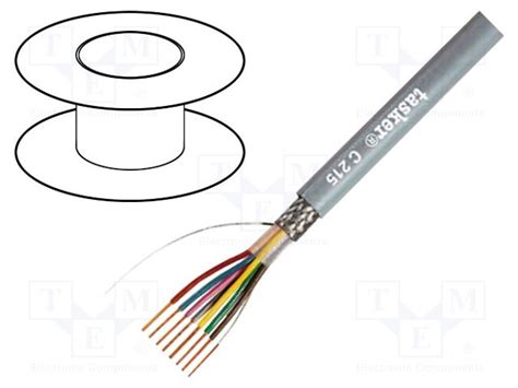 C211 TASKER - Przewód | LiY-CY; 3x0,25mm2; PVC; szary; 49VAC; 100m; TAS ...