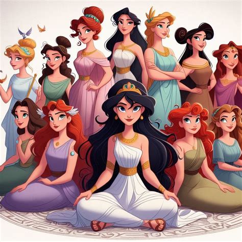 Hera Aphrodite Athena Artemis Demeter Persephone Hippolyta Di