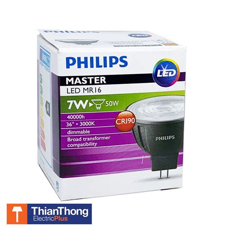 Philips หลอดไฟ ฟิลิปส์ Master Led Mr16 7w 12v Gu5 3 Dimmable หรี่ไฟได้