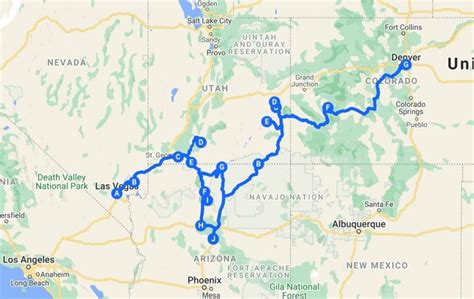 Ultimate 2 Week Southwest Road Trip Itinerary Vegas Denver