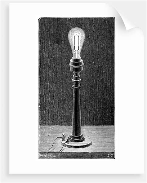 Edisons Incandescent Light Globe In A Table Lamp Fitting 1891 Posters