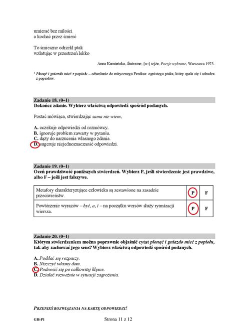 Egzamin Gimnazjalny J Zyk Polski Arkusz I Odpowiedzi Rmf