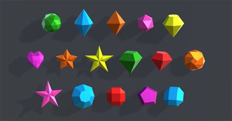 Simple Gems Ultimate Animated Customizable Pack 3d Props Unity