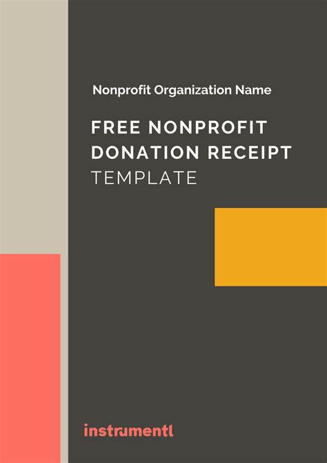 Nonprofit Donation Receipt Template 6 Free Templates