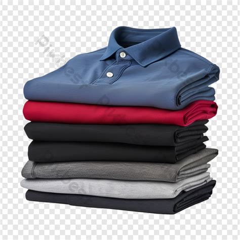 Stack Of Colorful Folded Shirts Isolated On Png Background Png Images