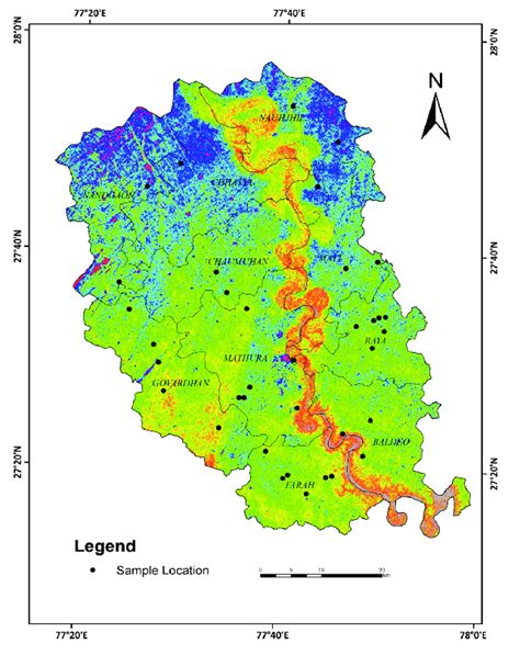 Map Of The Sample Location Mathura District Download Scientific Diagram