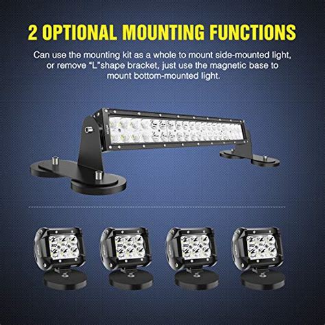 Nilight Lot De Supports De Montage De Barre Lumineuse Led Base