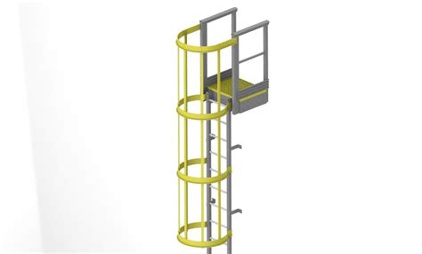 GRP Ladder with safety cage - Glassfiber Produkter