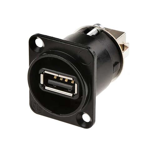 Neutrik Nausb W B Conector Usb De Panel Tipo A A B Negro Avacab