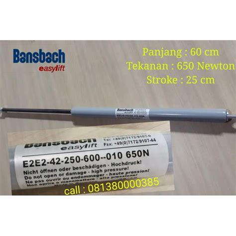 Jual BANSBACH Gas Spring E2E2 42 250 600 010 650 Newton Shopee Indonesia