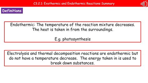 OCR Gateway A C3 2 1 Exothermic And Endothermic Summary YouTube