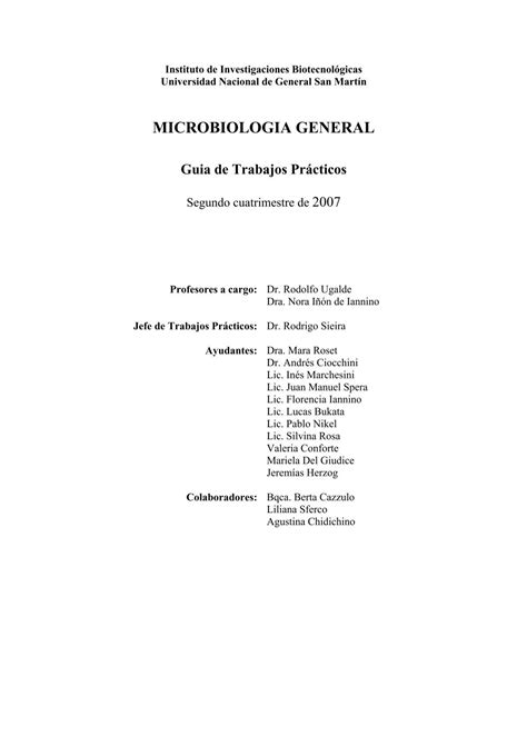 Microbiologia General Guia De Trabajos Pr Cticos