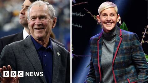 Ellen Degeneres Defends George W Bush Friendship Bbc News