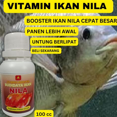 Vitamin Ikan Nila Cepat Besar Vitamin Ikan Nila Booster Obat Ikan