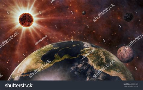 Planet Earth Sun Moon Planets Space Stock Illustration 480985129 Shutterstock