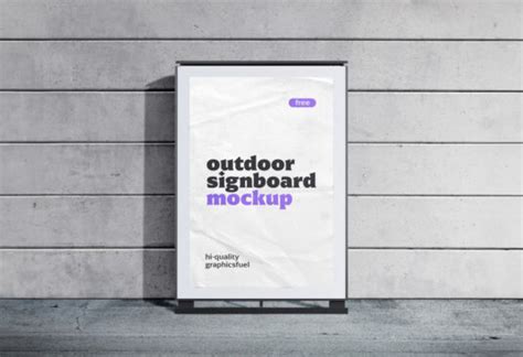 Outdoor Signboard Mockup - Mockup World