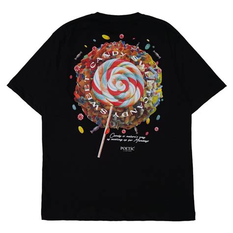 Poeticluzien Black T Shirt Sweet Candy Shopee Philippines