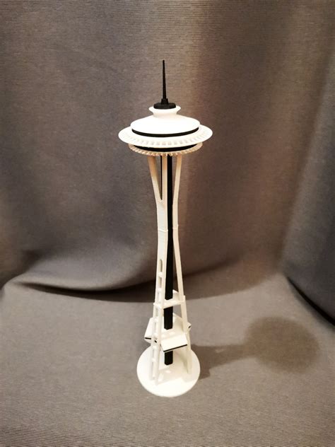 Seattle Space Needle 3d Print Modelhandpainteddiy Kit Etsy