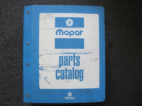 Purchase Original 1979 Mopar Passenger Car Parts Catalogue In Redwood