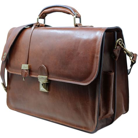 Floto Duomo Large Italian Leather Briefcase Business Case