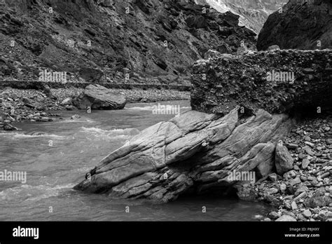 The Clear Waters Of The Markha River Feeds Into The Zanskar River