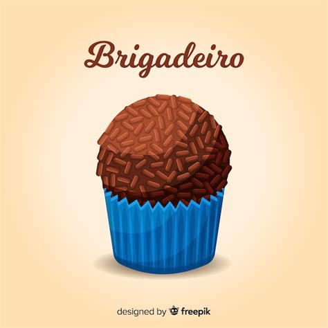 Free Vector Brigadeiro Flat Background