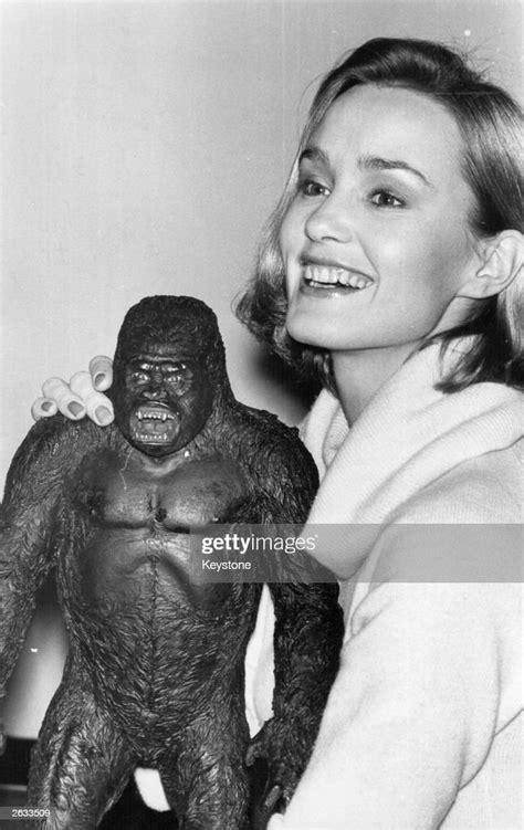 Actress Jessica Lange with the model of King Kong, at the time she ...