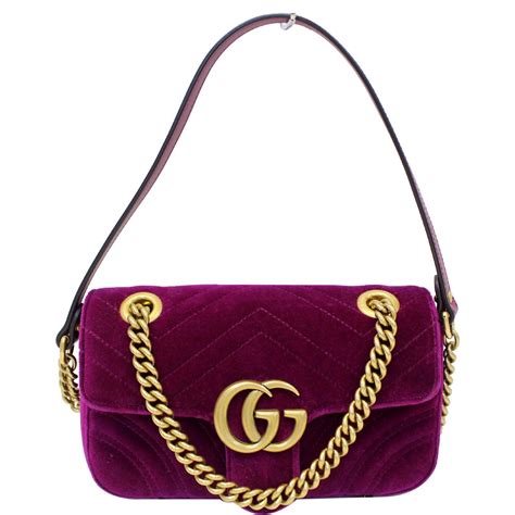 Gucci Gg Marmont Velvet Mini Shoulder Crossbody Bag