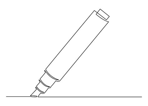 Marqueur Stylo Feutre Surligneur De Texte Dessin D Une Ligne Dessin