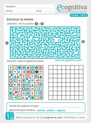 Nivel Entrenar La Mente Estimulaci N Cognitiva