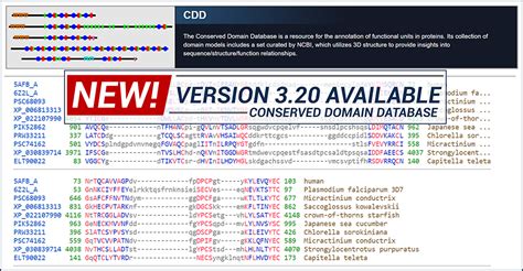 Conserved Domain Database Version 3 20 Is Available NCBI Insights