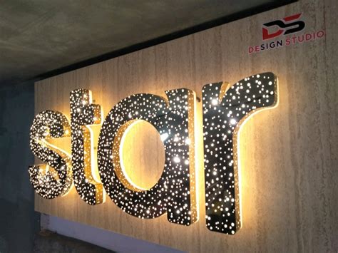 Golden Polished Stainless Steel Led Letters Sign For Advertisement