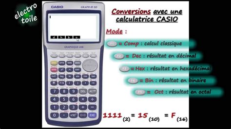 Conversions Binaire Hexad Cimal D Cimal Avec Calculatrice Casio Youtube