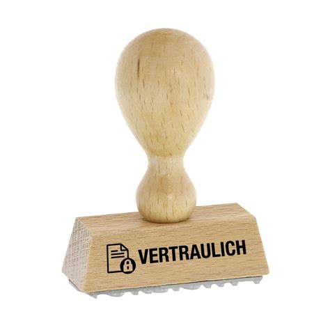 Lagertext Holzstempel Vertraulich X Mm Stempel Fabrik De