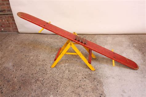 Folk Art Seesaw With Original Paint For Sale At 1stdibs