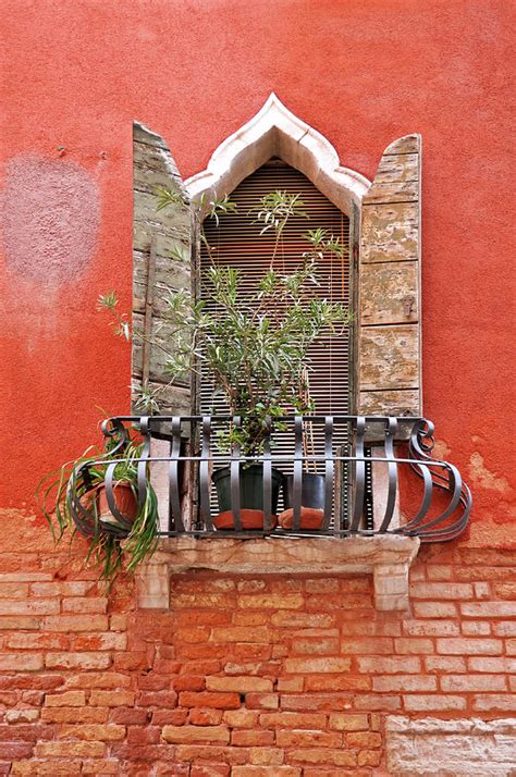 Venice Balcony Window Venice Italy Photograph By Denise Strahm