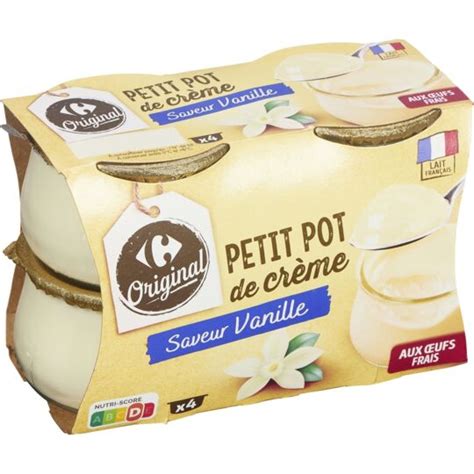 Cr Me Dessert Vanille Carrefour Original Les Pots De G Prix