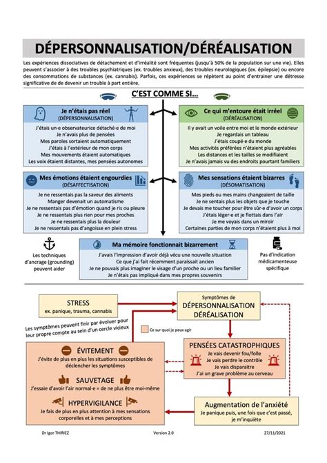 ALIÉNISTE ROCKOLOGUE Déréalisation Depersonnalisation Cours de