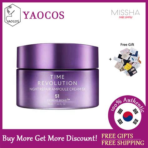 [MISSHA] Time Revolution Night Repair Ampoule Cream 5X(5th generation ...