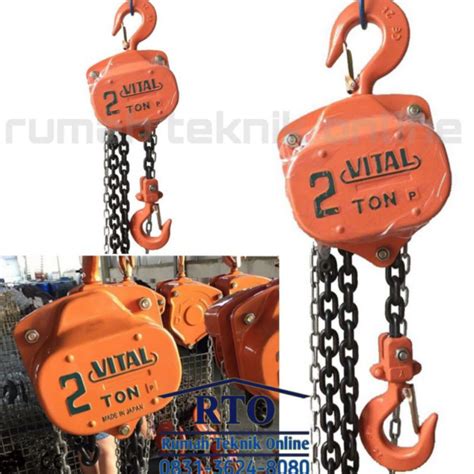 Jual Chain Block VITAL 2 Ton X 5 Meter Takel Hand Chain Pulley Block