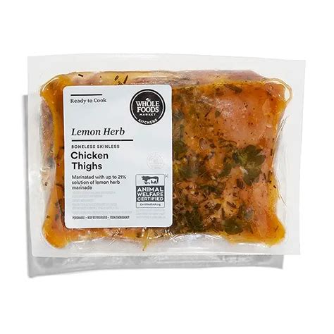 Lemon Herb Boneless Skinless Chicken Thighs At Whole Foods Market