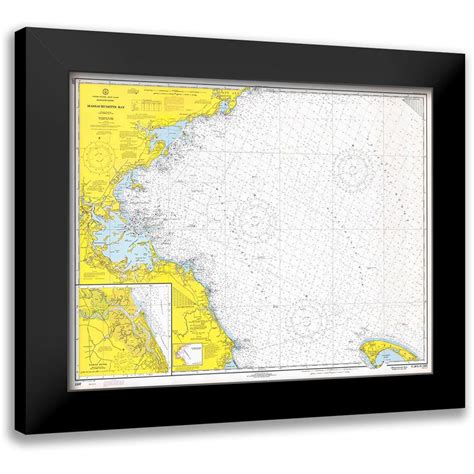 Noaa Historical Map And Chart Collection 24x20 Black Modern Framed Museum Art Print Titled