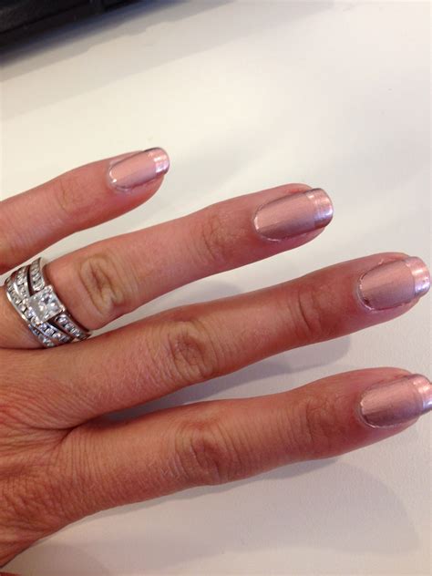 Rose Gold Matte French Manicure Rose Gold Nails Gold Nail Designs