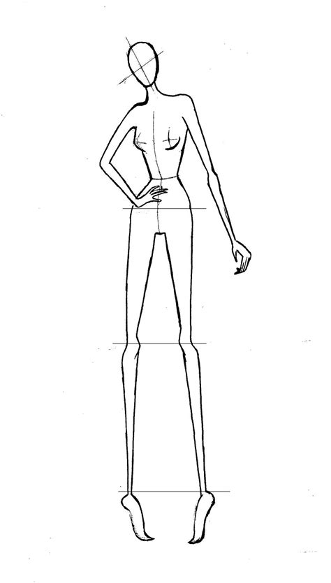 Blank Fashion Body Templates Coloring Pages